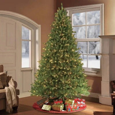 7.5ft Pre-Lit Full Forest Fir Artificial Christmas Tree Elegant Series - Puleo 1 7.5ft Pre-Lit Full Forest Fir Artificial Christmas Tree Elegant Series - Puleo