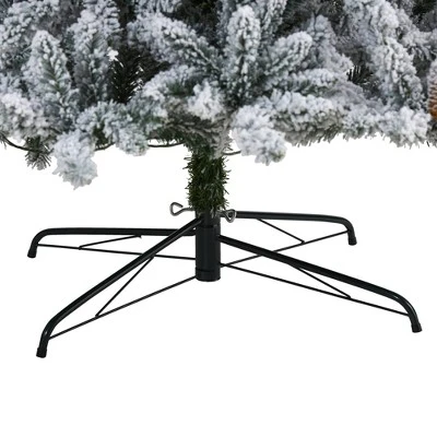 9ft Nearly Natural Pre-Lit LED Flocked Full Livingston Fir with Pinecones Artificial Christmas Tree Clear Lights 3 9ft Nearly Natural Pre-Lit LED Flocked Full Livingston Fir with Pinecones Artificial Christmas Tree Clear Lights - Image 3