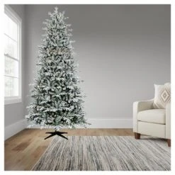 9' Pre-Lit Full Flocked Balsam Fir Artificial Christmas Tree Clear Lights with AutoConnect - Wondershop™ -Christmas Trees Sales Store unnamed file 103