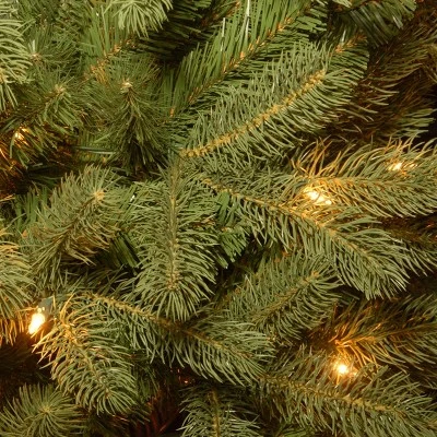 National Tree Company Pre-Lit 'Feel Real' Artificial Slim Downswept Christmas Tree, Green, Douglas Fir, White Lights, Includes Stand, 7.5 feet 2 National Tree Company Pre-Lit 'Feel Real' Artificial Slim Downswept Christmas Tree, Green, Douglas Fir, White Lights, Includes Stand, 7.5 feet - Image 2