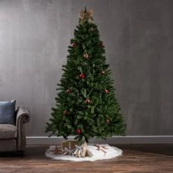 7.5ft Noble Fir Unlit Hinged Full Artificial Christmas Tree - Christopher Knight Home