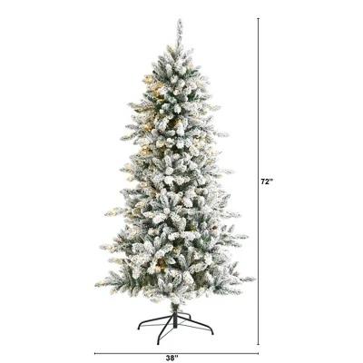 6ft Nearly Natural Pre-Lit LED Flocked Livingston Fir with Pinecones Artificial Christmas Tree Clear Lights 1 6ft Nearly Natural Pre-Lit LED Flocked Livingston Fir with Pinecones Artificial Christmas Tree Clear Lights