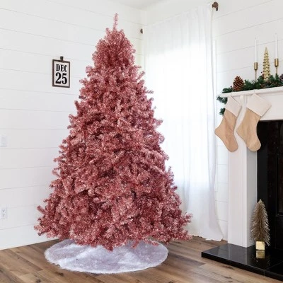 Best Choice Products Artificial Tinsel Christmas Tree Festive Holiday Decoration w/ Stand - Pink 2 Best Choice Products Artificial Tinsel Christmas Tree Festive Holiday Decoration w/ Stand - Pink - Image 2