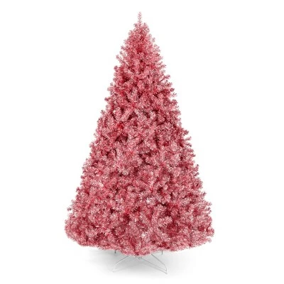 Best Choice Products Artificial Tinsel Christmas Tree Festive Holiday Decoration w/ Stand - Pink 8 Best Choice Products Artificial Tinsel Christmas Tree Festive Holiday Decoration w/ Stand - Pink - Image 8
