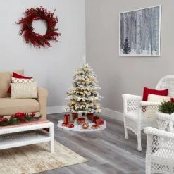 4ft Nearly Natural Pre-Lit LED Flocked Livingston Fir Artificial Christmas Tree Clear Lights -Christmas Trees Sales Store unnamed file 1097