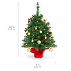 Best Choice Products 22in Pre-Lit Tabletop Artificial Christmas Tree w/ LED Lights, Berries, Ornaments -Christmas Trees Sales Store unnamed file 1104