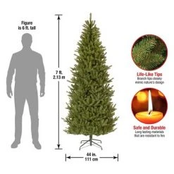 National Tree Company Northern Frasier Fir 7-Foot Unlit Slim Artificial Christmas Tree with Stand, Lifelike Branch Tips, and Easy Assembly, Green -Christmas Trees Sales Store unnamed file 1181