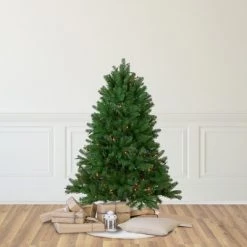 Northlight 4' Pre-Lit Full Sierra Noble Fir Artificial Christmas Tree, Multi Lights
