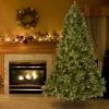 National Tree Company Pre-Lit 'Feel Real' Artificial Full Downswept Christmas Tree, Green, Douglas Fir, White Lights, Includes Stand, 6 Feet