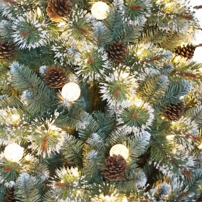 Puleo 7.5' Pre-Lit LED Full Carolina Pine Artificial Christmas Tree White Lights 2 Puleo 7.5' Pre-Lit LED Full Carolina Pine Artificial Christmas Tree White Lights - Image 2