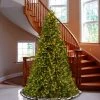 National Tree Company Pre-Lit 'Feel Real' Artificial Full Christmas Tree, Green, Tiffany Fir, White Lights, Includes Stand, 9 Feet