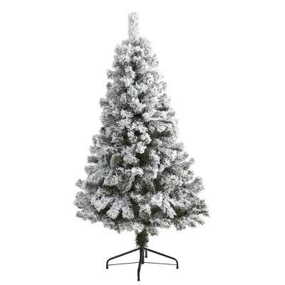 Nearly Natural Unlit Flocked West Virginia Artificial Christmas Tree 6 Nearly Natural Unlit Flocked West Virginia Artificial Christmas Tree - Image 6