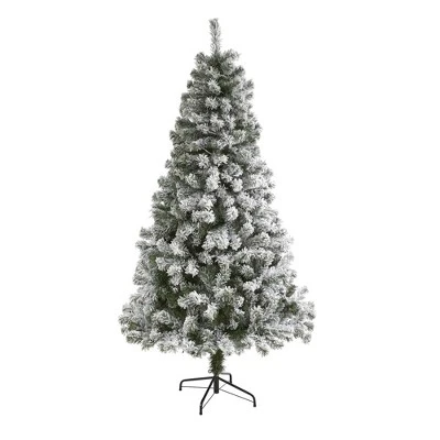 Nearly Natural Unlit Flocked West Virginia Artificial Christmas Tree 7 Nearly Natural Unlit Flocked West Virginia Artificial Christmas Tree - Image 7