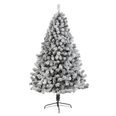 Nearly Natural Unlit Flocked West Virginia Artificial Christmas Tree 8 Nearly Natural Unlit Flocked West Virginia Artificial Christmas Tree - Image 8