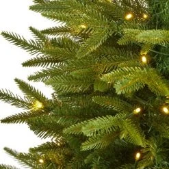 Nearly Natural Pre-Lit LED Colorado Mountain Fir Artificial Christmas Tree Clear Lights