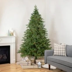 Northlight 7.5' Pre-Lit Birch River Fir Artificial Christmas Tree, Candlelight Clear Lights