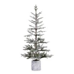 Haute Decor 5ft Pre-Lit LED Flocked Timberland Fir Artificial Christmas Tree - Haute Décor
