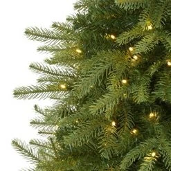 Nearly Natural Pre-Lit LED Vancouver Fir Artificial Christmas Tree Clear Lights