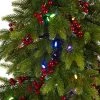 Nearly Natural 6' Pre-Lit LED Victoria Fir Artificial Christmas Tree Multifunction Multicolor Lights