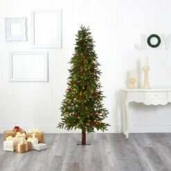Nearly Natural 6' Pre-Lit LED Victoria Fir Artificial Christmas Tree Multifunction Multicolor Lights -Christmas Trees Sales Store unnamed file 1389