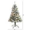 4ft Nearly Natural Pre-Lit LED Flocked West Virginia Fir Artificial Christmas Tree Clear Lights