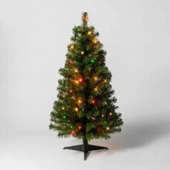 3ft Pre-Lit Alberta Spruce Artificial Christmas Tree Multicolor Lights - Wondershop™