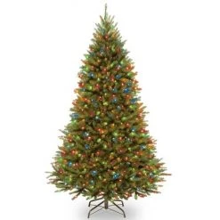 7.5ft Pre-lit Full Kingswood Fir Artificial Christmas Tree Dual Color LED Lights - National Tree Company