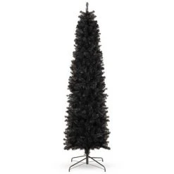 Best Choice Products Black Artificial Holiday Christmas Pencil Tree w/ Metal Base -Christmas Trees Sales Store unnamed file 1447