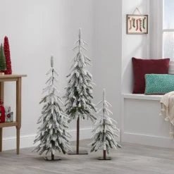 4' Unlit Downswept Flocked Alpine Balsam Artificial Christmas Tree - Wondershop™