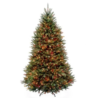 National Tree Company 7.5ft Pre-lit Dunhill Fir Hinged Full LED Artificial Tree with 700 Low Voltage Dual Led Lights with 9 Function Footswitch 2 National Tree Company 7.5ft Pre-lit Dunhill Fir Hinged Full LED Artificial Tree with 700 Low Voltage Dual Led Lights with 9 Function Footswitch - Image 2