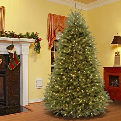 National Tree Company 7.5ft Pre-lit Dunhill Fir Hinged Full LED Artificial Tree with 700 Low Voltage Dual Led Lights with 9 Function Footswitch 4 National Tree Company 7.5ft Pre-lit Dunhill Fir Hinged Full LED Artificial Tree with 700 Low Voltage Dual Led Lights with 9 Function Footswitch - Image 4