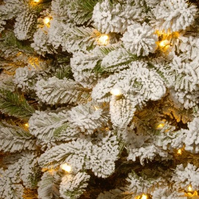 National Tree Company 6.5 ft. Snowy Everest Fir Medium Tree with Clear Lights 2 National Tree Company 6.5 ft. Snowy Everest Fir Medium Tree with Clear Lights - Image 2