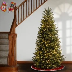 National Tree Company 7.5 ft. Natural Fraser Slim Fir Tree with Clear Lights