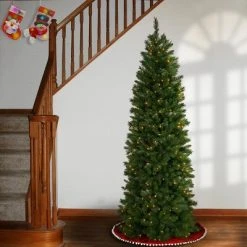 National Tree Company 7.5 ft. Pennington Fir Pencil Tree with Clear Lights