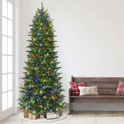 Puleo 10' Pre-Lit LED Full Fraser Fir Artificial Christmas Tree Color Select Lights 4 Puleo 10' Pre-Lit LED Full Fraser Fir Artificial Christmas Tree Color Select Lights - Image 4