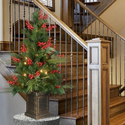 National Tree Company 40" Decorative Collection Magnolia Tree with Clear Lights 1 National Tree Company 40" Decorative Collection Magnolia Tree with Clear Lights