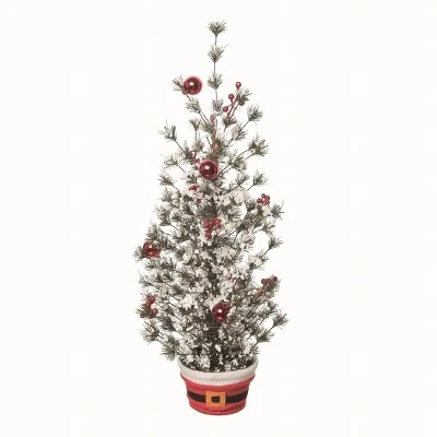 Transpac Artificial Multicolor Christmas Small Ornament Tree Arrangement 1 Transpac Artificial Multicolor Christmas Small Ornament Tree Arrangement