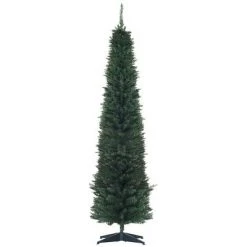 HOMCOM Unlit Slim Noble Fir Hinged Artificial Christmas Tree with Realistic Plastic Branches and 390 Tips -Christmas Trees Sales Store unnamed file 1552