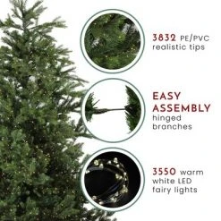 Northlight 7.5' Prelit Artificial Christmas Tree LED Oregon Noble Fir- Warm White Lights 12 Northlight 7.5' Prelit Artificial Christmas Tree LED Oregon Noble Fir- Warm White Lights -Christmas Trees Sales Store unnamed file 1572