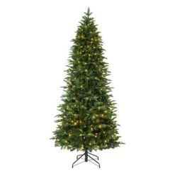 Haute Decor Haute Décor Pre-Lit LED Noble Fir Artificial Christmas Tree White Lights