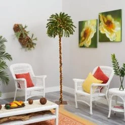 7ft Nearly Natural Pre-Lit LED Slim Palm Artificial Christmas Tree Warm White Lights -Christmas Trees Sales Store unnamed file 1657