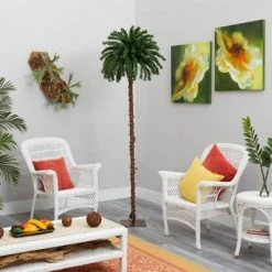 7ft Nearly Natural Pre-Lit LED Slim Palm Artificial Christmas Tree Warm White Lights -Christmas Trees Sales Store unnamed file 1658