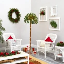 6ft Nearly Natural Pre-Lit LED Palm Artificial Christmas Tree Warm White Lights -Christmas Trees Sales Store unnamed file 1664