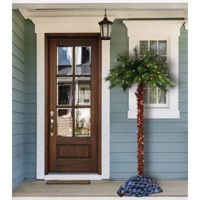 4ft Pre-lit Palm Artificial Christmas Tree - Puleo 2 4ft Pre-lit Palm Artificial Christmas Tree - Puleo - Image 2