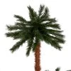 Home Heritage Prelit Artificial Tropical Christmas Holiday Palm Tree, White Incandescent Lights and Stand
