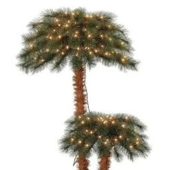 Home Heritage Prelit Artificial Tropical Christmas Holiday Palm Tree, White Incandescent Lights and Stand -Christmas Trees Sales Store unnamed file 1683