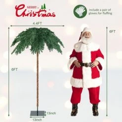 Costway 6 FT Pre-Lit Artificial Christmas Tropical Palm Tree w/ 813 Tips& 250 LED Lights -Christmas Trees Sales Store unnamed file 1692