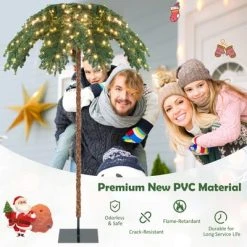 Costway 6 FT Pre-Lit Artificial Christmas Tropical Palm Tree w/ 813 Tips& 250 LED Lights -Christmas Trees Sales Store unnamed file 1694