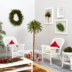 5ft Nearly Natural Pre-Lit LED Palm Artificial Christmas Tree Warm White Lights -Christmas Trees Sales Store unnamed file 1702