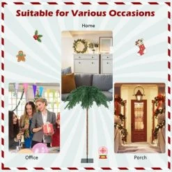 Tangkula 6 ft Led Lighted Christmas Palm Tree Pre-lit Artificial Palm Tree w/250 Led Lights & Metal Base Tropical Style Hinged Christmas Tree -Christmas Trees Sales Store unnamed file 1709